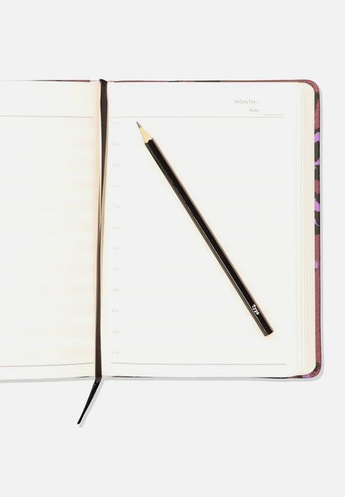Typo - A5 fabric undated daily diary - purple