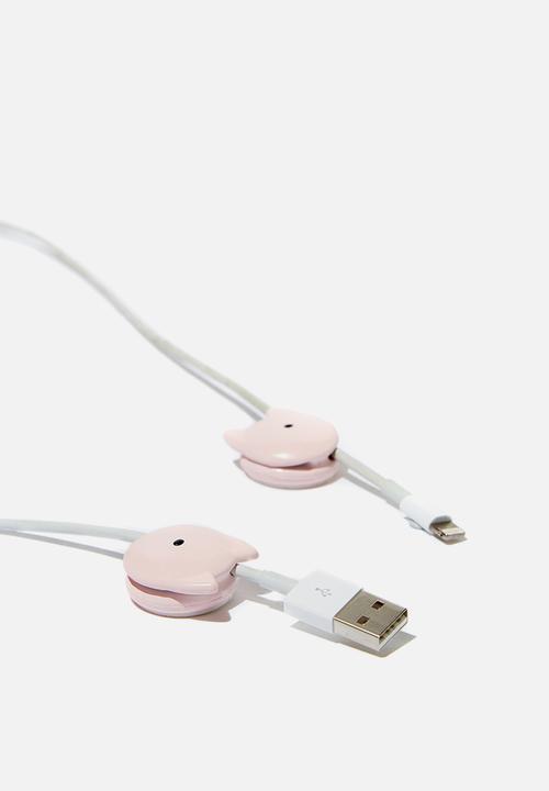 Typo - Novelty cable pinch pack - pink & white 