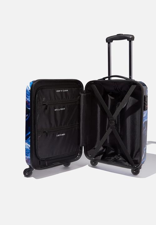 Typo - Tsa small suitcase - blue & white 