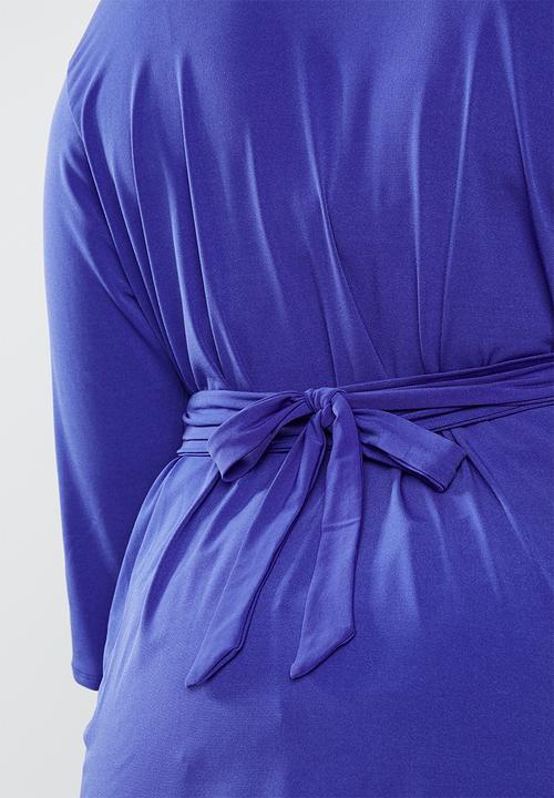 STYLE REPUBLIC PLUS - Self-tie wrap top - blue