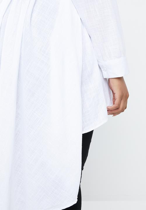 STYLE REPUBLIC PLUS - Dip hem tunic - white