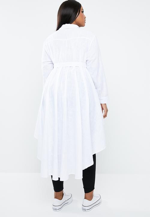 STYLE REPUBLIC PLUS - Dip hem tunic - white
