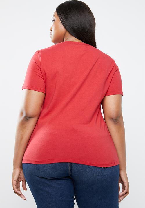 STYLE REPUBLIC PLUS - Girl gang T-shirt - red