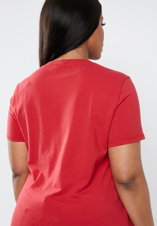 STYLE REPUBLIC PLUS - Girl gang T-shirt - red