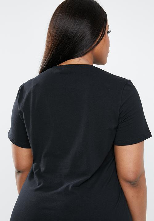 STYLE REPUBLIC PLUS - Criss-cross T-shirt - black