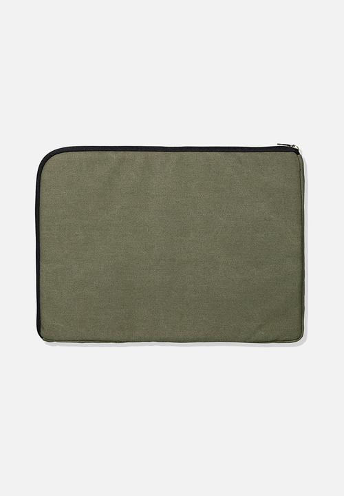 Typo - Premium laptop case - khaki & tan