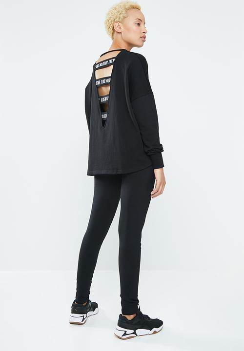 KAPPA - Crew neck sweatshirt - black & white