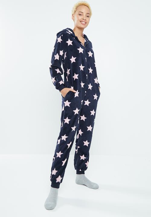 Supré  - Cosy onesie - navy & pink