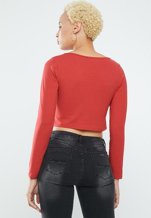 Supré  - Long sleeve tiny tee - red