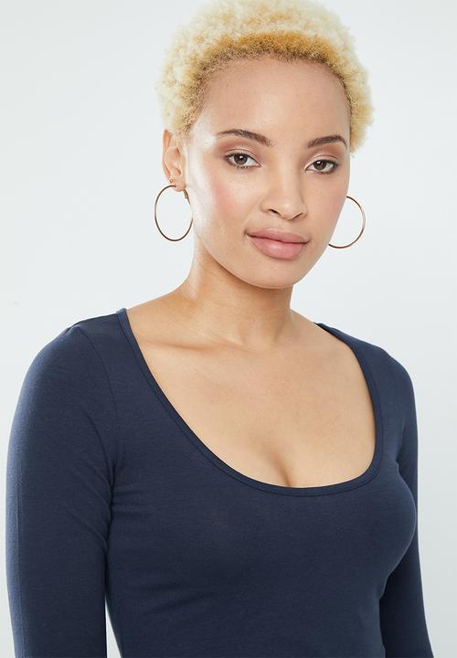 Supré  - Long sleeve tiny tee - navy
