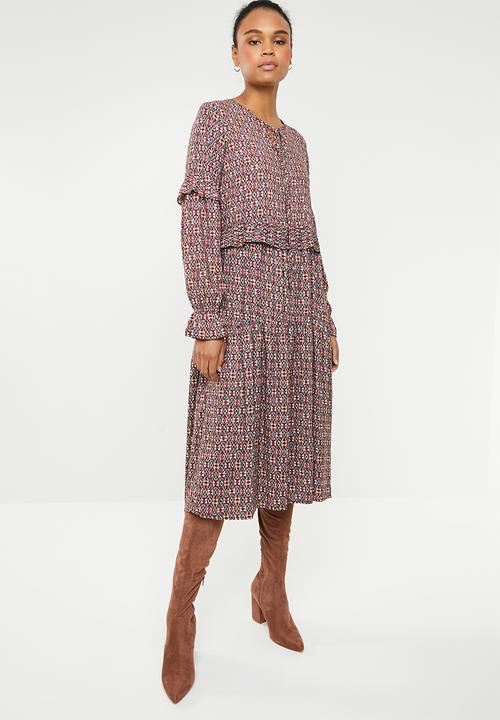 Superbalist - Peasant ruffle maxi dress - multi
