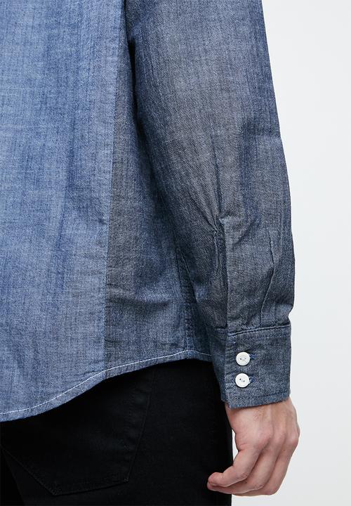 Levi’s® - Classic modern western side pieced chambray shirt - blue