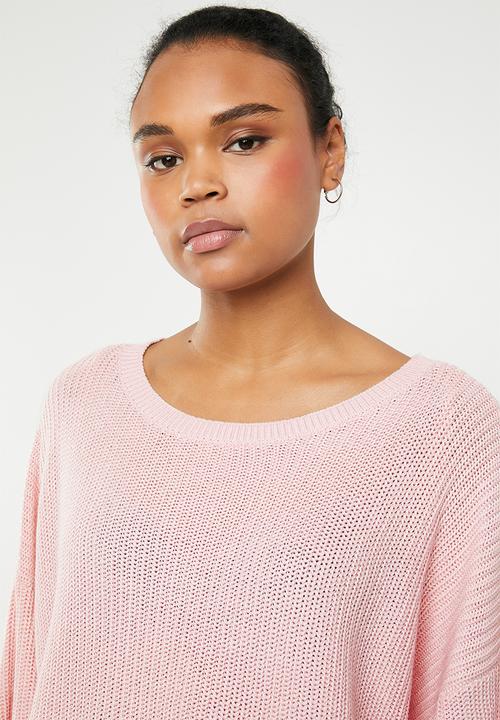 ONLY - Hilde long sleeve oversize pullover - pink