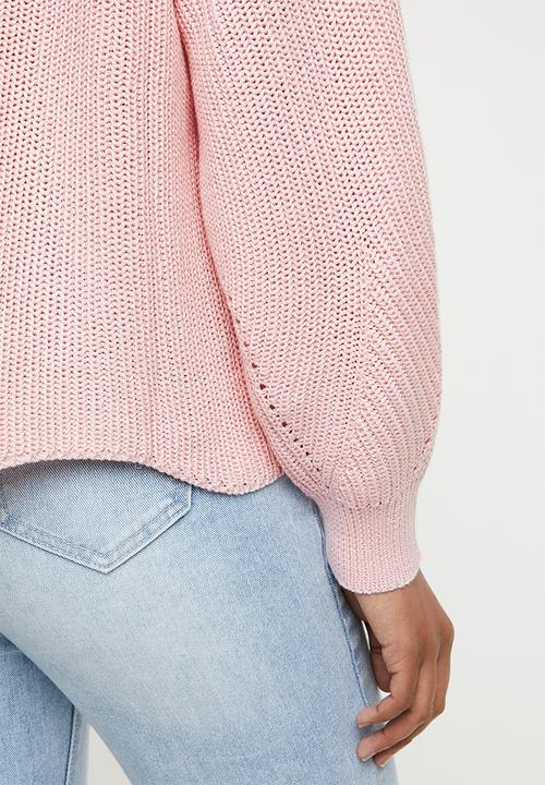 ONLY - Hilde long sleeve oversize pullover - pink