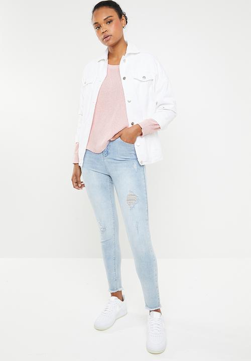 ONLY - Hilde long sleeve oversize pullover - pink
