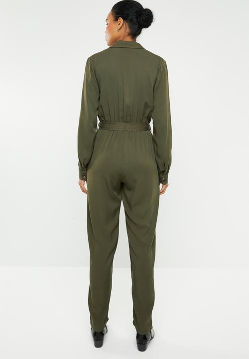 Superbalist - Revere collar jumpsuit - khaki