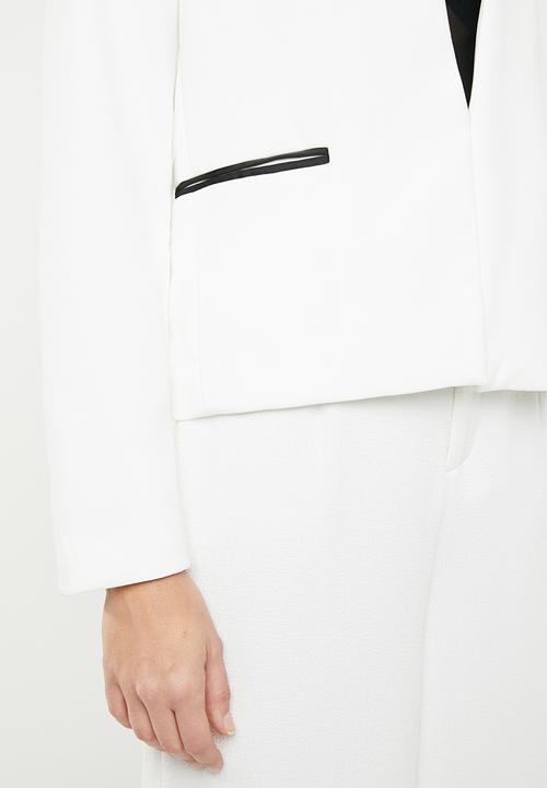 MANGO - Inside lapel blazer - white