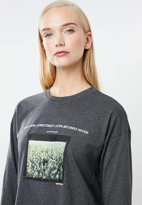 Superbalist - Photographic print tee - grey melange