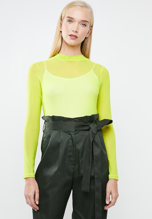 Superbalist - Long sleeve mesh tee - neon yellow