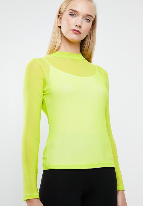 neon yellow long sleeve shirt