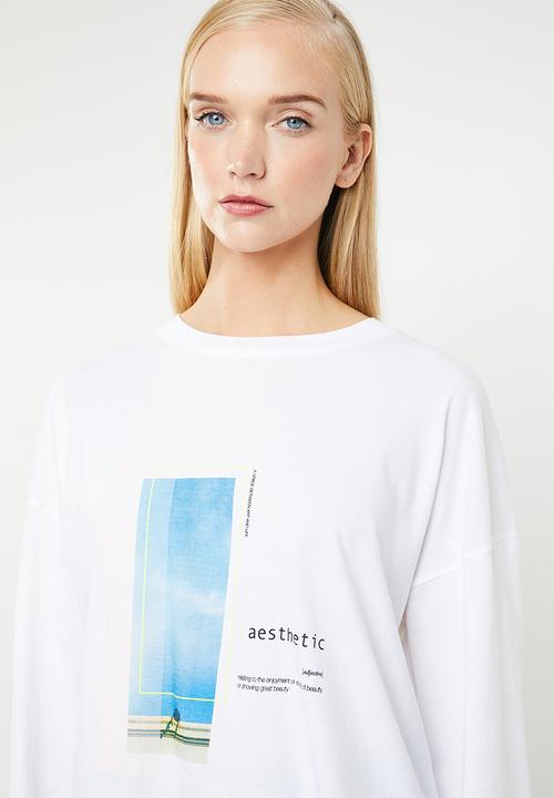 Superbalist - Photographic print boxy tee - white