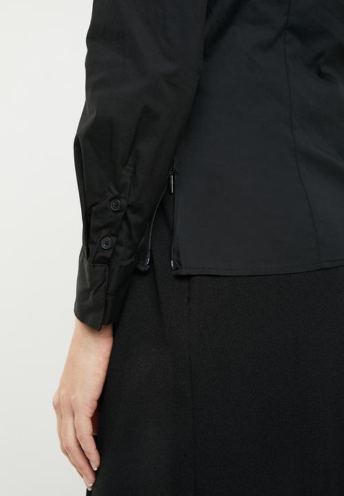 MANGO - Cotton smart shirt - black