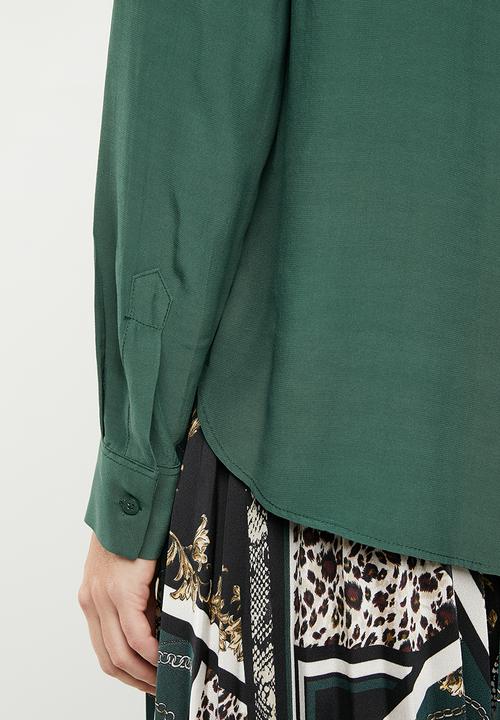MANGO - Double pocket shirt - green