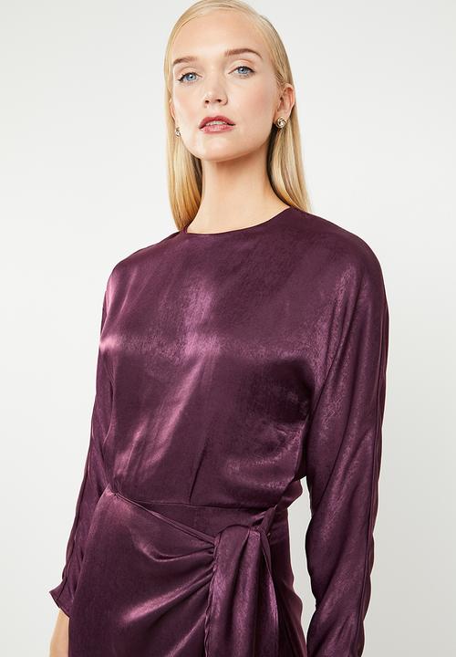 MANGO - Wrap over dress - purple