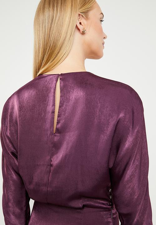 MANGO - Wrap over dress - purple