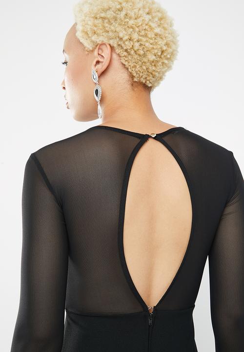 SISSY BOY - Lets be sheer dress - black