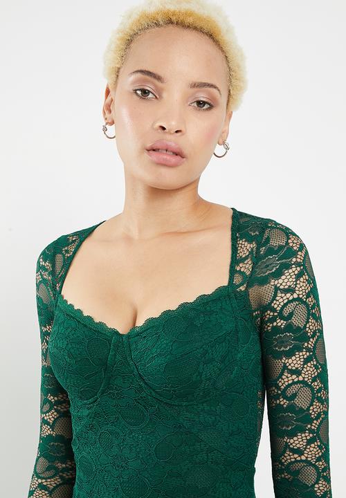 SISSY BOY - Straight away lace dress - green 
