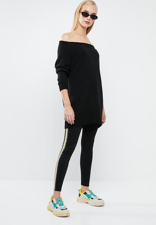 STYLE REPUBLIC - Racing stripe leggings - black