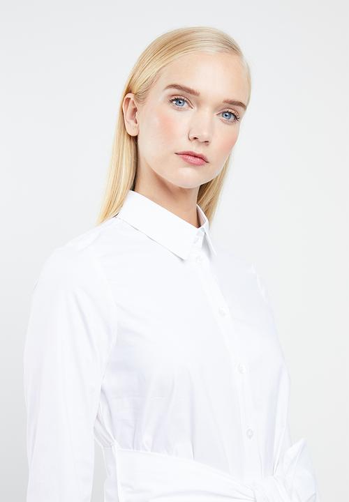 STYLE REPUBLIC - Self-tie shirt - white