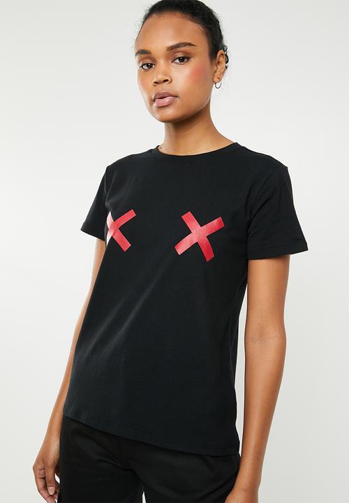 STYLE REPUBLIC - Criss cross T-shirt - black