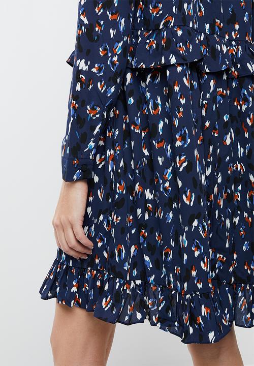 Vero Moda - Abbyshort print dress - blue