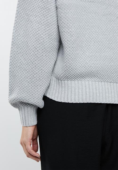 Vero Moda - Ocean V-neck colour block jersey - grey & white
