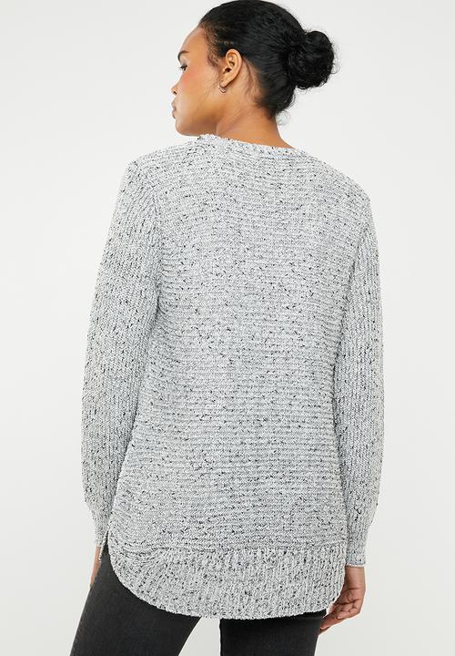 Revenge - Flecked ribbed sweater - grey