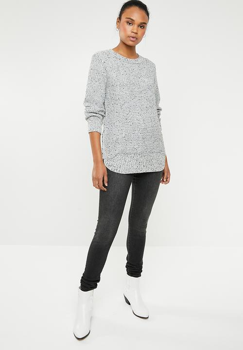 Revenge - Flecked ribbed sweater - grey
