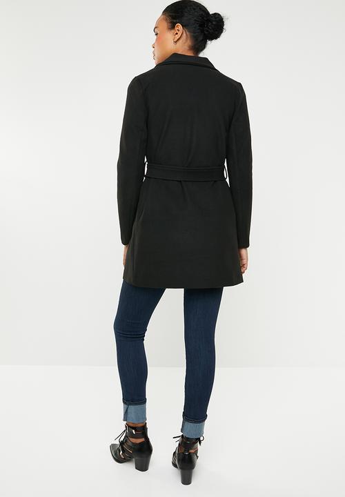 Revenge - Wrap coat - black