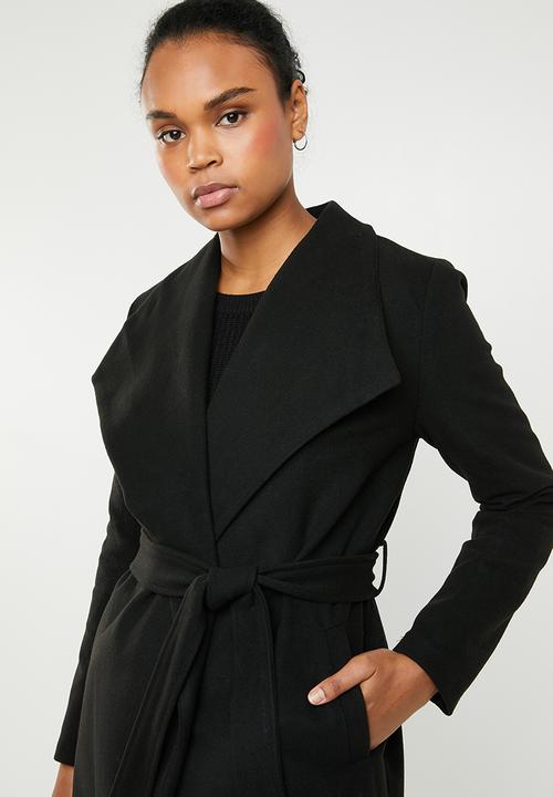 Revenge - Wrap coat - black