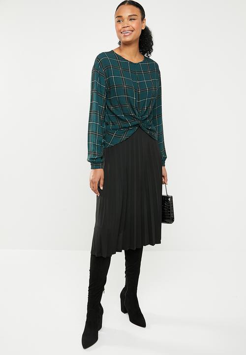 Superbalist - Knot front blouse - green 