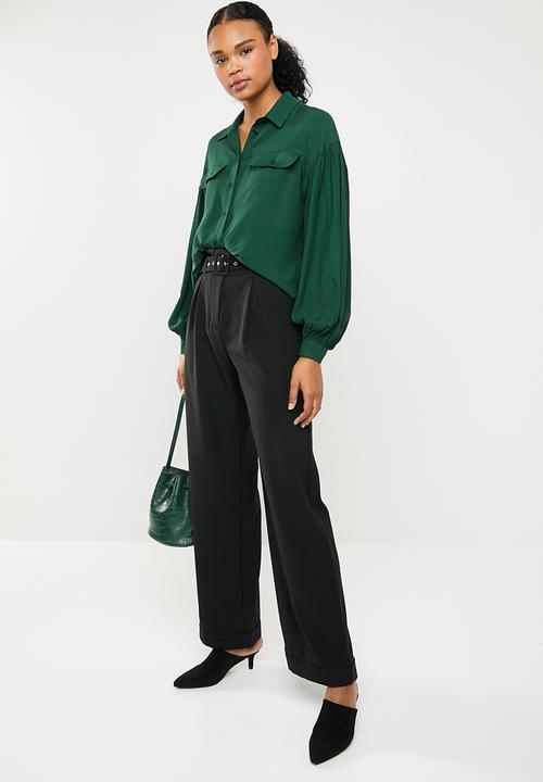 Superbalist - Blouson sleeve utility shirt - green