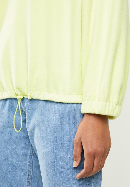 Missguided - Zip-up high neck toggle sweat - lime