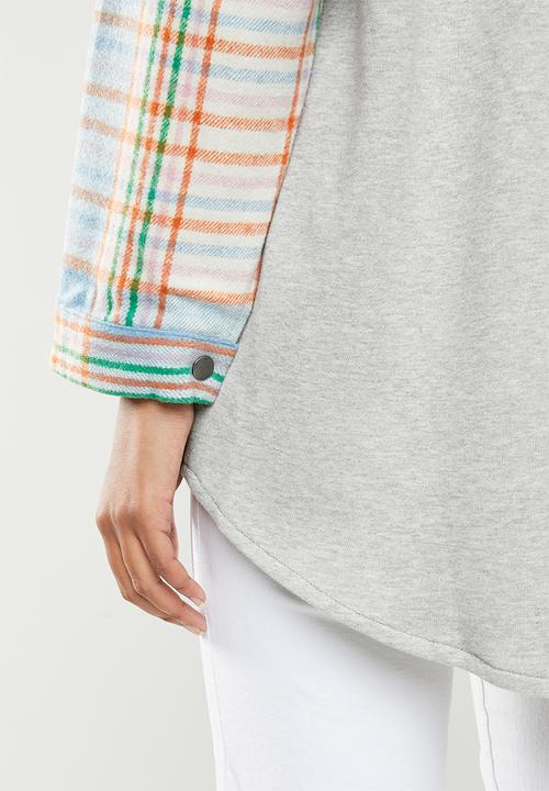 Missguided - Check longline shacket - multi