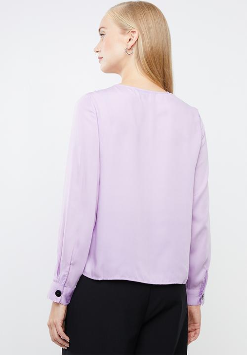 Vero Moda - Mbaya long sleeve midi top - purple