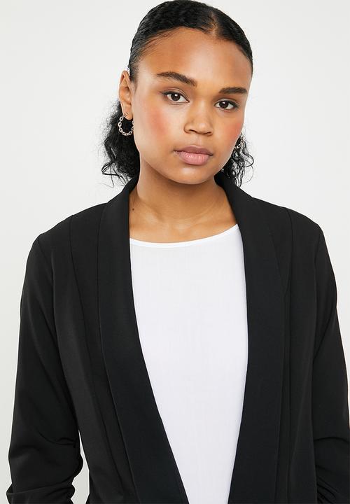 STYLE REPUBLIC - Ruched sleeve blazer - black