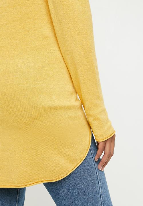 ONLY - Mila longline pullover knit - yellow 