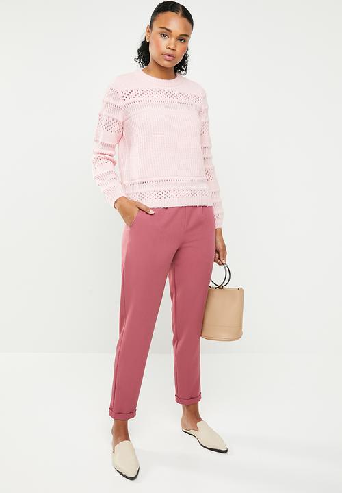 ONLY - Sammi long sleeve pullover top  - pink