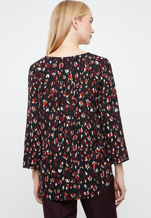 Vero Moda - Abber zigga top - black & red