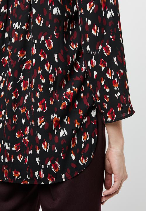 Vero Moda - Abber zigga top - black & red
